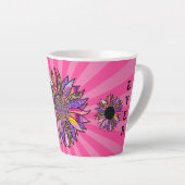 3 Flowers Glitter Customize Mama Latte Mok (Rechterhoek)