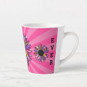 3 Flowers Glitter Customize Mama Latte Mok (Rechts)