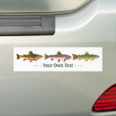 3 forel voor vissers en vissers bumpersticker (Op auto)