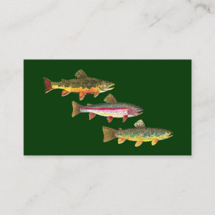 3 forel voor vissers en vissers visitekaartje
