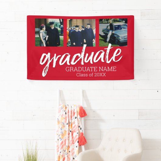 3 Foto Afstuderen - Modern Afstuderen Script Red Spandoek (Insitu)