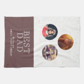 3 Foto Best Dad Typography Father Day Theedoek (Horizontaal)