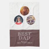 3 Foto Best Dad Typography Father Day Theedoek (Verticaal)