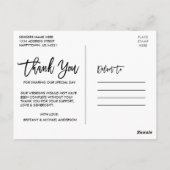 3 Foto Borstel Schrift Trouwliefde Dank Kraft Briefkaart (Achterkant)