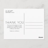 3 foto bruiloft dank u briefkaart (Achterkant)