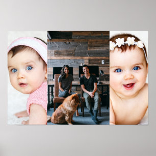 3 Foto Collage Aangepast Gepersonaliseerd Poster