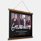 3 Foto Collage Afstuderen Hangend Wandkleed (Gebogen)