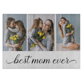 3 Foto Collage Beste mama ooit Snijplank