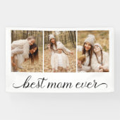 3 Foto Collage Beste mama ooit Spandoek (Horizontaal)