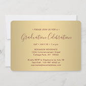 3 Foto: Collage Burgundy and Gold Graduparty Kaart (Achterkant)