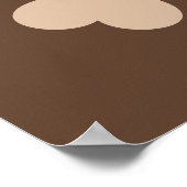 3 Foto Collage Dog Name Brown Heart Poster (Hoek)