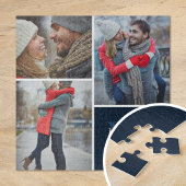 3 Foto Collage en aangepast monogram | marine Legpuzzel