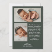 3 Foto Collage Geboorte Aankondiging Baby shower (Achterkant)