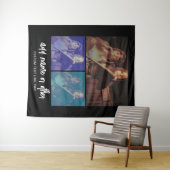 3 Foto collage met Script-tekst - zwart wit Wandkleed (In Situ (horizontaal))