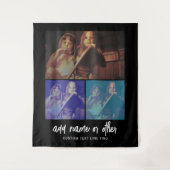 3 Foto collage met Script-tekst - zwart wit Wandkleed (Voorkant)