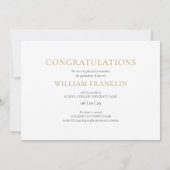 3 Foto Collage Modern Goud Afstuderen Aankondiging (Achterkant)