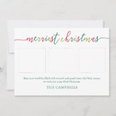 3 Foto Collage Modern Script "Kerst van de Kroniek Feestdagenkaart (Voorkant)