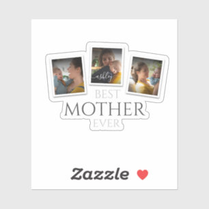 3 Foto Collage Moeder Familie Memorabele Moederdag Sticker