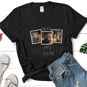 3 Foto Collage Moeder Familie Memorabele Moederdag T-shirt