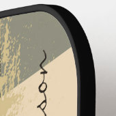 3 Foto Collage Rustic Abstracte, gepersonaliseerde Pickleball Paddle (Links Detail)