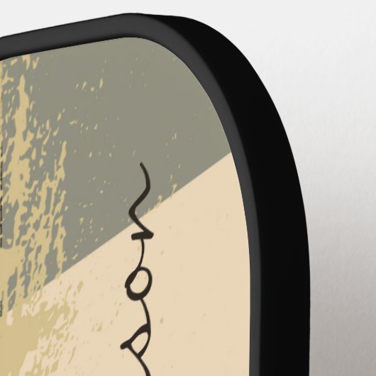 3 Foto Collage Rustic Abstracte, gepersonaliseerde Pickleball Paddle (Links Detail)