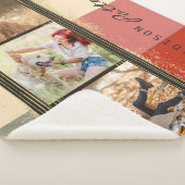 3 Foto Collage Rustic Abstracte, gepersonaliseerde Sherpa Deken (3/4)