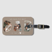 3 foto collage vader bagagelabel (Voorkant (horizontaal))