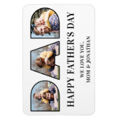 3 Foto Collage Vaderdag Dad Photo Cutout Magneet (Verticaal)