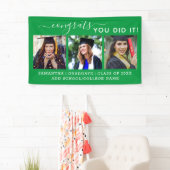 3 Foto Congrats Afstudeerder 2025 Groen Afstuderen Spandoek (Insitu)