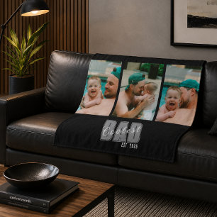 3 Foto Coolste Papa Opgericht Aangepast Jaar - Cad Fleece Deken