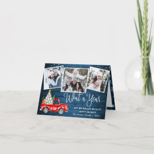 3 Foto: een jaar kerstrood Boerderij Truck Feestdagen Kaart