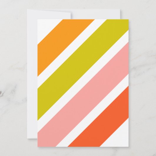 3 Foto en kleurrijke gestripte achterkant sjabloon (Achterkant)