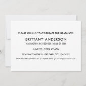 3 Foto Gold Modern Graduation Party nodigt WB uit Kaart (Achterkant)