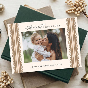 3 Foto Handgetekende Schelp Kant Lint Kerstmis Feestdagenkaart