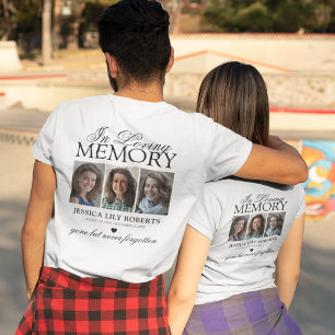 3 Foto Herdenkings T-shirt – Weg Maar Nooit Verget