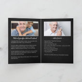 3-Foto in Loving Memory Funeral Program met Bio Programma (Binnen)