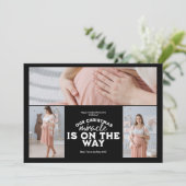 3 Foto Kerst Zwangerschap aankondiging (Staand voorkant)