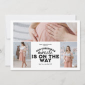 3 Foto Kerst Zwangerschap aankondiging (Voorkant)