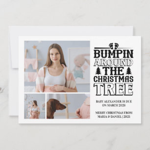 3 Foto Kerstboom Zwangerschapsaankondiging Feestdagenkaart