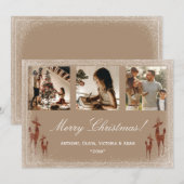 3 foto Kerstmis Xmas Kerst Collage  Feestdagenkaart (Voorkant / Achterkant)