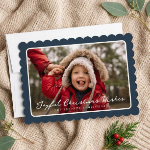 3 Foto Klassieke Schelp Kader Moderne Kerst Feestdagenkaart