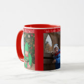 3 Foto Merry Kerstmis met Names Kind Gift Mok (Voorkant links)