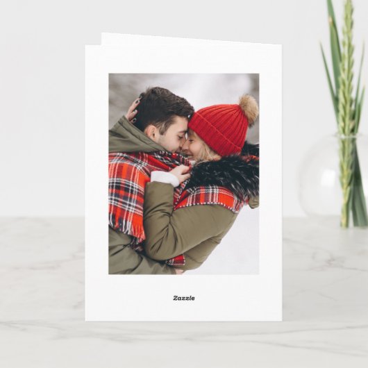 3 FOTO Moderne vrolijke kerstgroet Feestdagen Kaart (Achterkant)