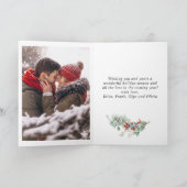 3 FOTO Moderne vrolijke kerstgroet Feestdagen Kaart (Binnen)