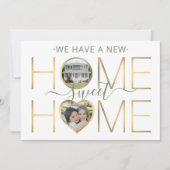 3 Foto New Home Sweet Home Change of Address Aankondiging (Voorkant)