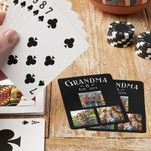 3 Foto Oma Est Jaar Aangepaste Naam Aantal Kleinki Pokerkaarten