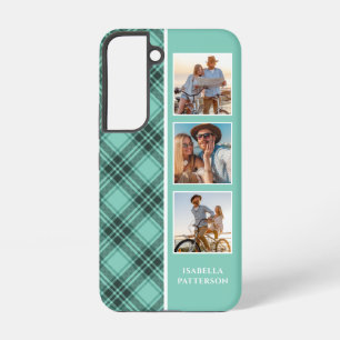 3 Foto Preppy Plays Modern Girly Custom Name Samsung Galaxy Hoesje
