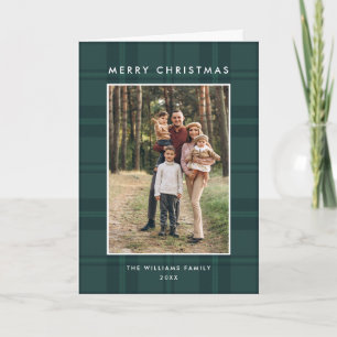 3 Foto Retro Kerst Plaid Groet Feestdagen Kaart
