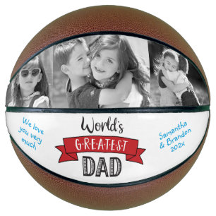 3 Foto Rode Vaandel Werelds Beste Papa Vette Lette Basketbal
