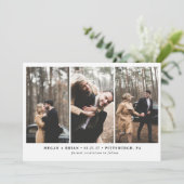 3 Foto Save the Date Card (Staand voorkant)